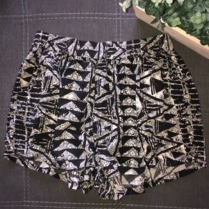 Printed High Waisted Shorts
